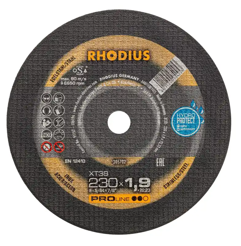 Rhodius 205702 XT38 PROline ll Disque de coupe extra fin 230 x 22,23 x 1,9mm (25 pcs)