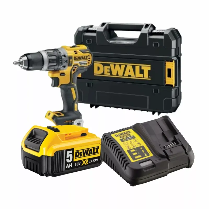 DeWALT DCD796NT-XJ Kit corps de perceuse-visseuse à percussion sans fil 18 V Li-ion XR dans TSTAK - sans balais + batterie 5 Ah et chargeur