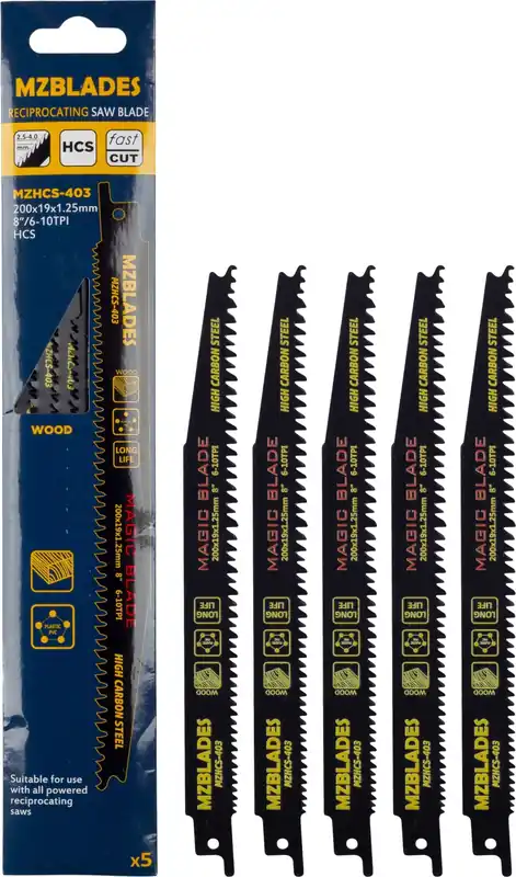 Multizaag MZHCS-403 Lame de scie sabrepour bois - 5 pièces