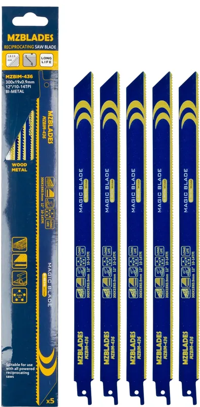 Multizaag MZBIM-436 Bimétal - Lame de scie sabre 5 pièces