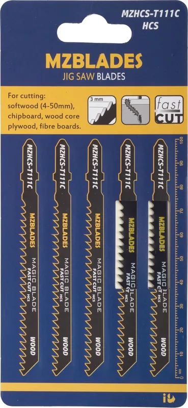 Multizaag MZHCS-T111C Lame de scie sauteuse pour bois - Lot de 5 pièces