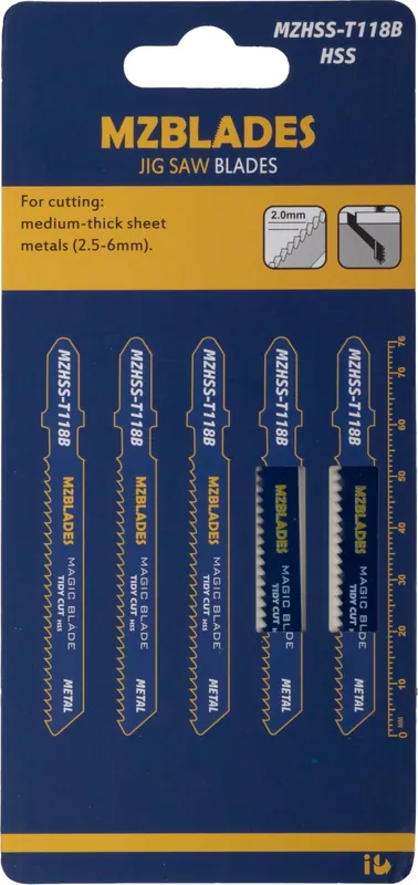Multizaag MZHSS-T118B Lame de scie sauteuse pour métal - 5 pièces