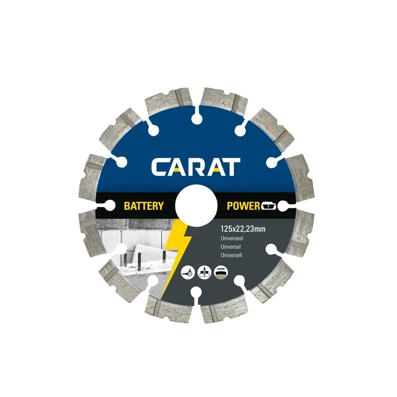 Carat CBP1253000 Lame de scie diamantée pour coupe à sec - 125 x 22.23mm - Universelle