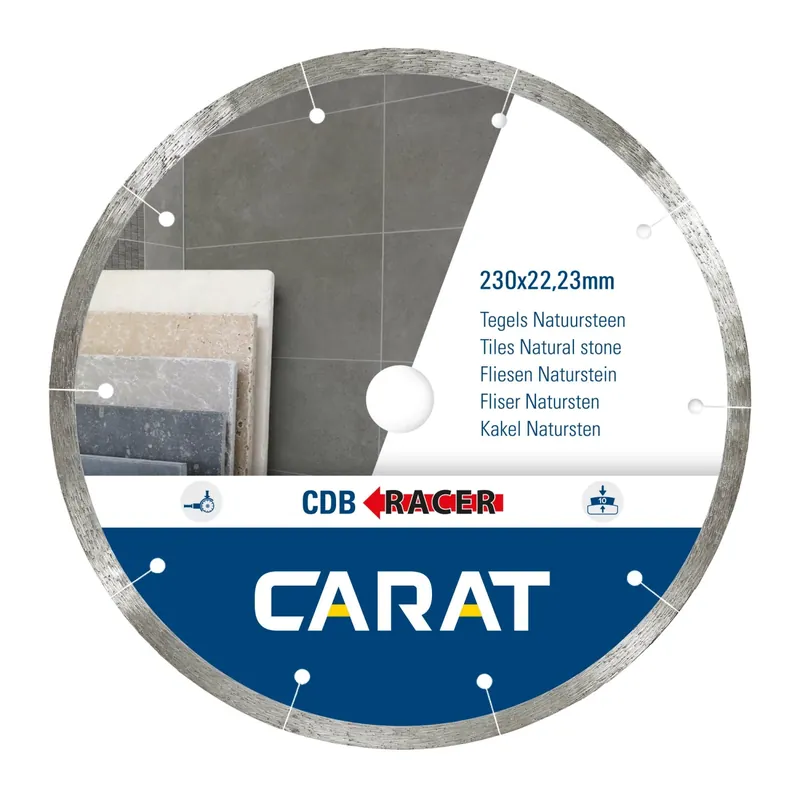 Carat CDBM115300 Lame de scie diamantée en acier - 115 x 22.23mm - Carrelage/Pierre naturelle
