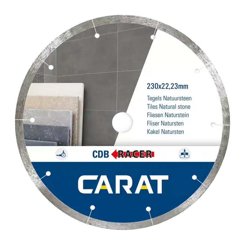 Carat CDBM230300 Lame de scie diamantée acier - 230 x 22.23mm - Carrelage/Pierre naturelle