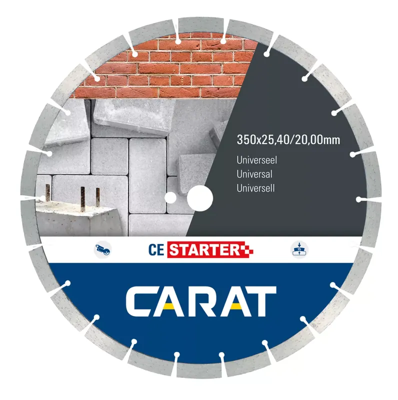Carat CES3504200 Lame de scie diamantée - 350 x 25.40/20mm - Universelle