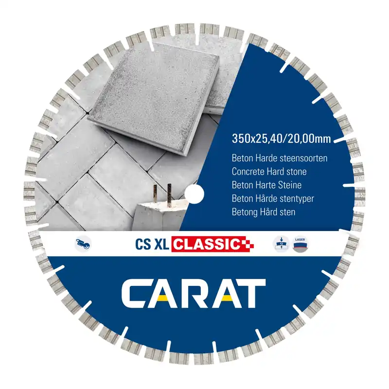 Carat CSCXL35042 Lame de scie diamantée - 350 x 25.40/20.00mm - Béton