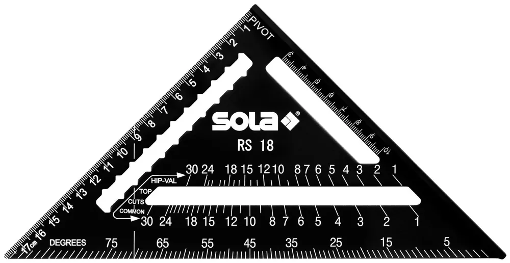 Sola RS 18 Triangle de Mesure Métrique - 18cm