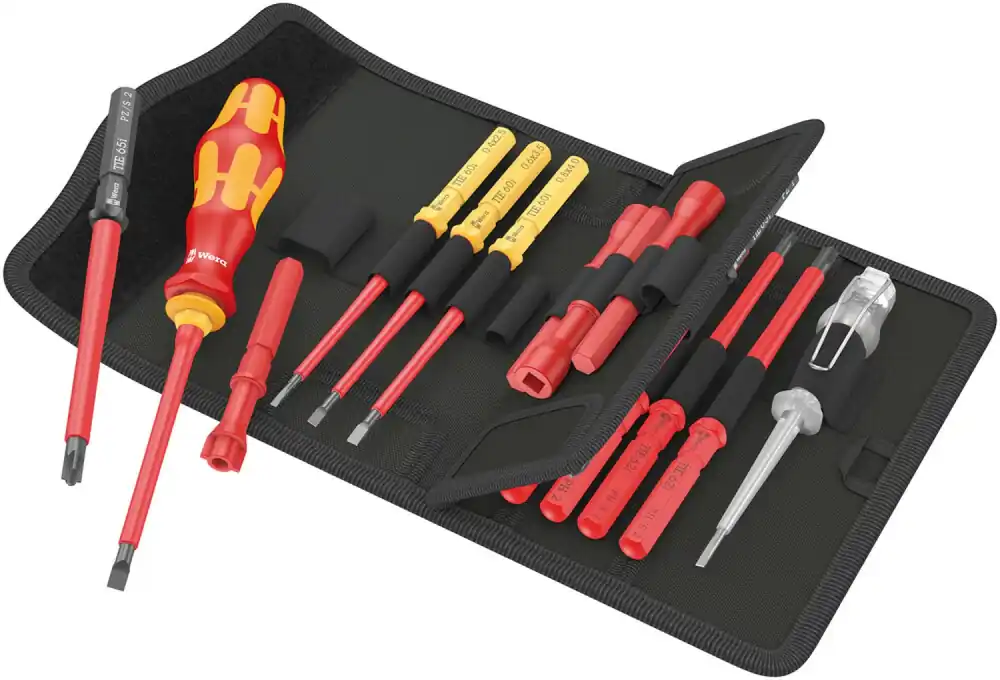 Wera 05006613001 18 pièces Kraftform Kompakt VDE 18 Universal 1 Tool Finder Jeu de clés en étui