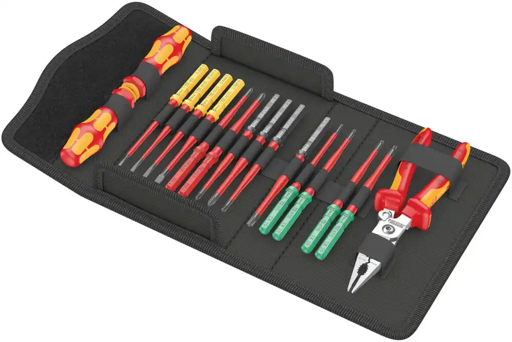 Wera 05006612001 17-pièces Kraftform Kompakt VDE 17 extra slim 1 Tool Finder Changer set in case