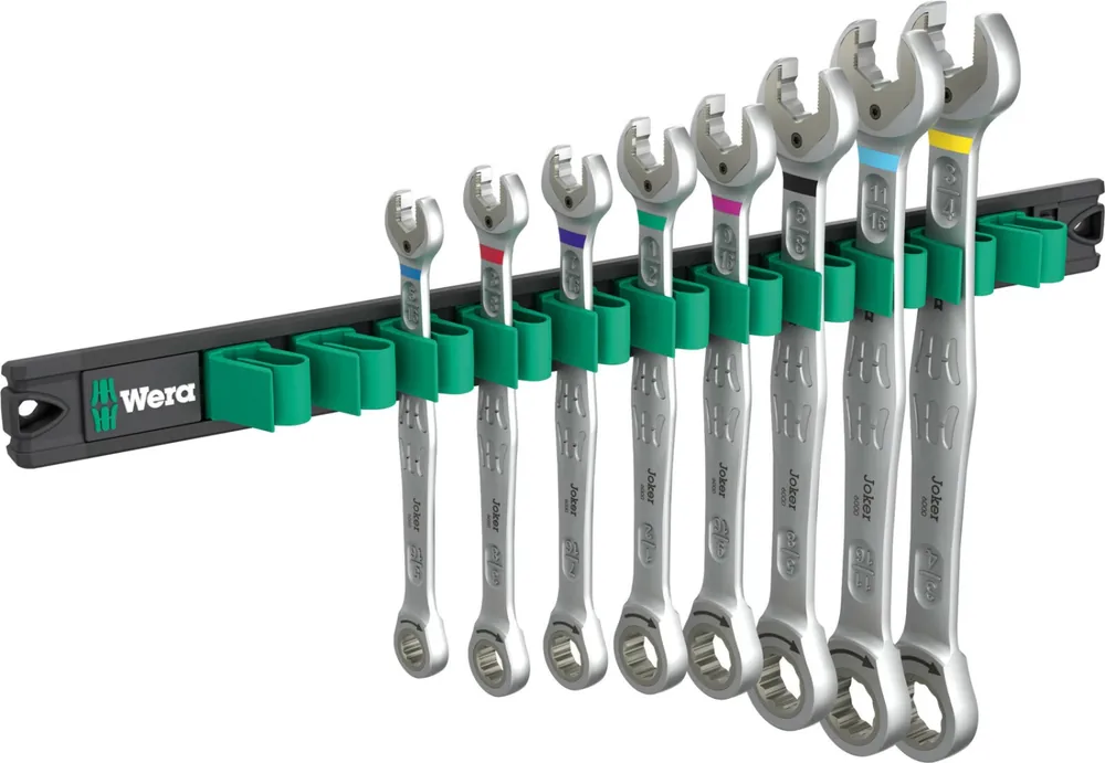 Wera 05020016001 9 pièces 9632 Magnetic strip 6000 Joker Imperial 1-pitch cliquet clé set