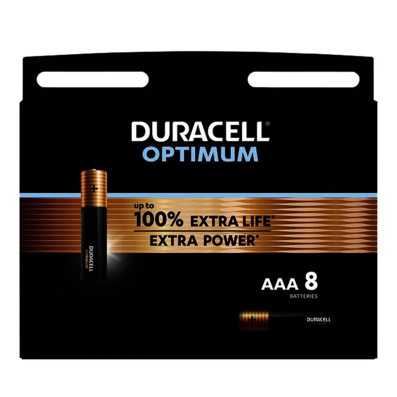 Duracell D137714 Pile alcaline Optimum AAA - 8 pièces