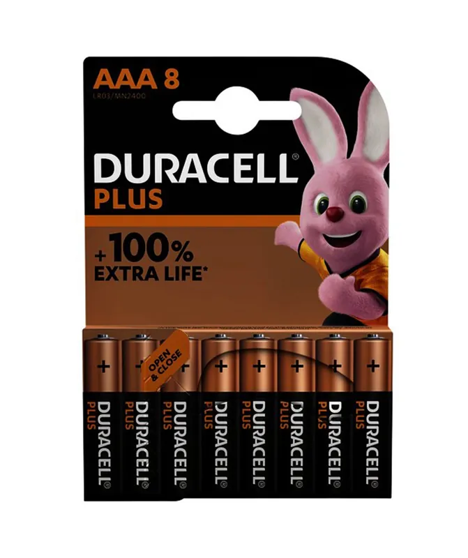 Duracell D141179 Pile alcaline Plus AAA - 8 pièces