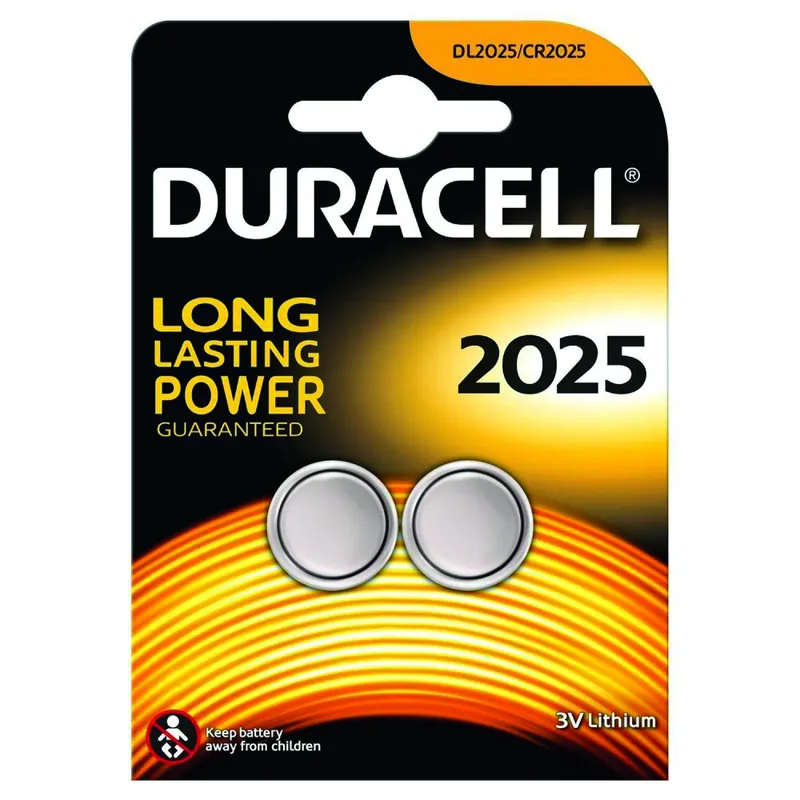 Duracell D203907 Piles bouton au lithium CR 2025 - 2 pièces