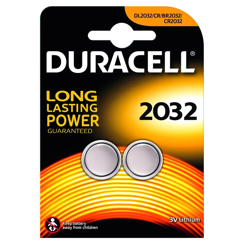 Duracell D203921 Piles bouton au lithium CR 2032 - 2 pièces