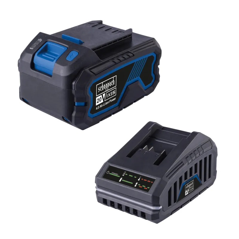 Scheppach Kit de démarrage 20 V Batterie + Chargeur de batterie SBSK4.0