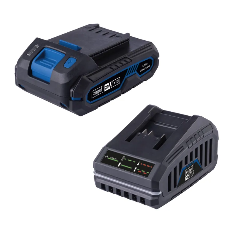 Scheppach Kit de démarrage 20 V Batterie + Chargeur de batterie SBSK2.0
