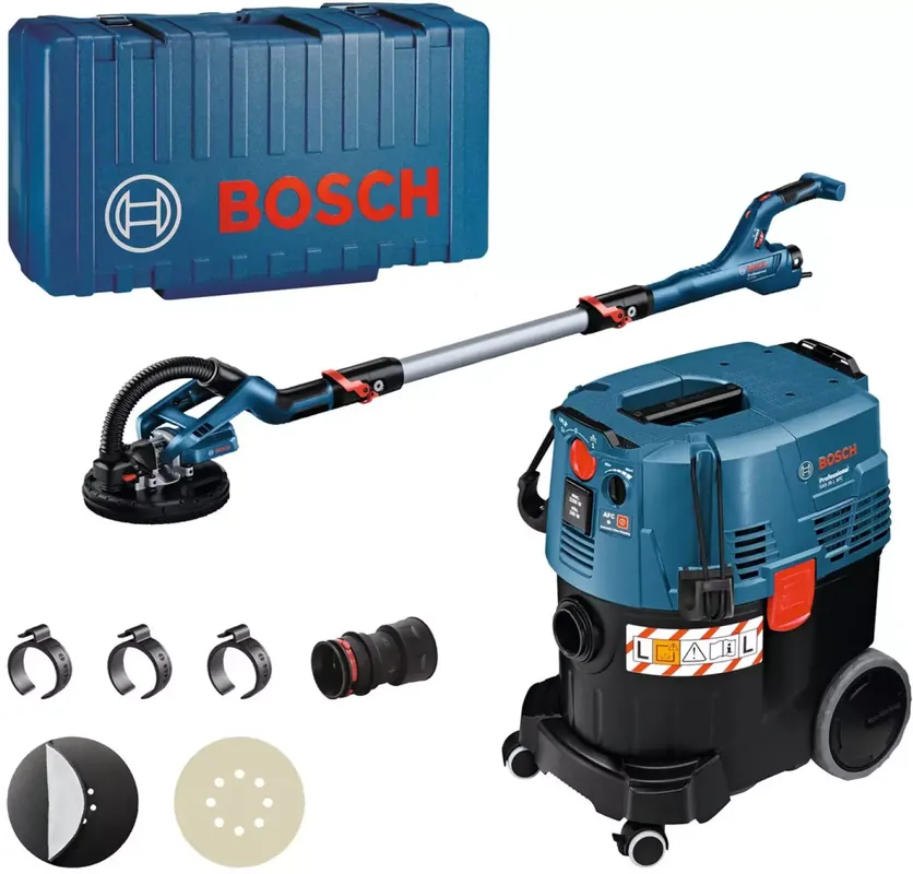 Bosch 0615A5004P Ponceuse à long manche GTR 55-225 + Aspirateur de chantier GAS 35 L AFC