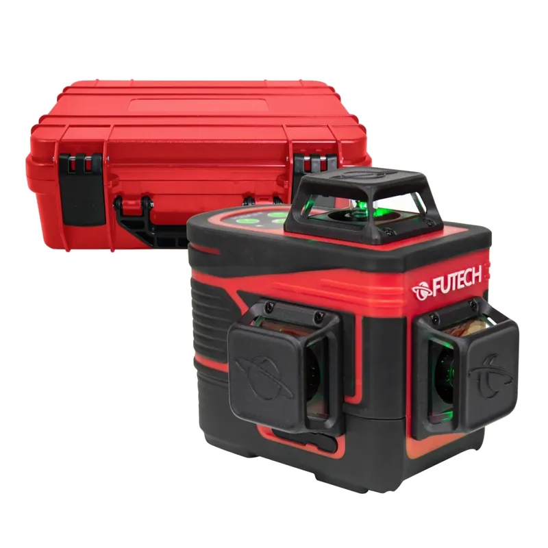 FUTECH MC3D Multicross 3D Laser à lignes croisées compact dans un coffret - vert - 2x 150 m - 3 lignes