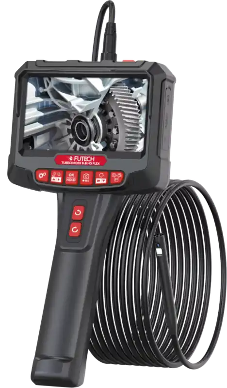 FUTECH Tubecorder 5.8 Flex Caméra d‘inspection - 8mm x 5m - Caméra rotative à 360