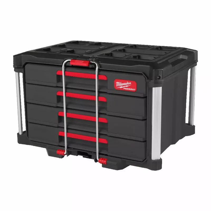 Milwaukee 4932493189 Mallette à outils Packout avec 4 tiroirs