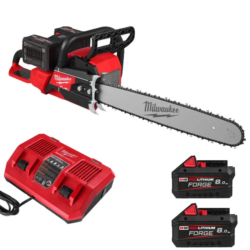 Milwaukee M18 F2CHS50-802 set de tronçonneuses sans fil (2x batterie 8.0 Ah) - 50cm