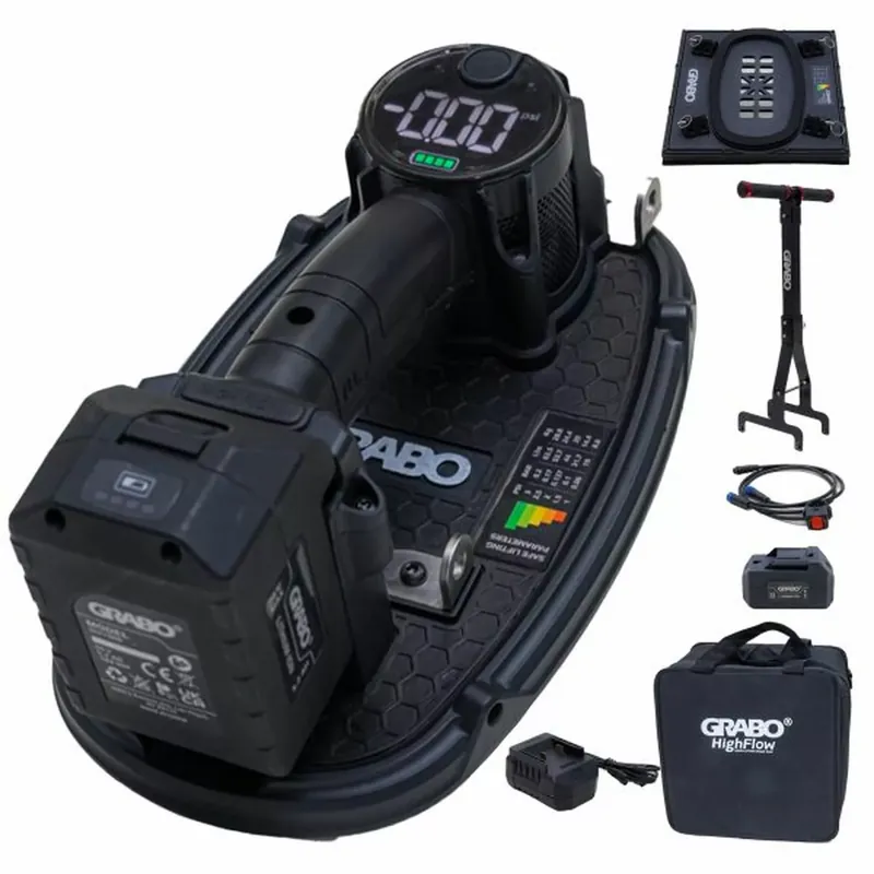 Grabo High Flow - Support à carreaux électrique à aspiration, dans un sac de protection - 50,3 kg