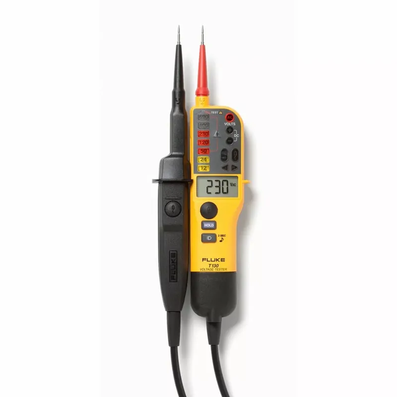 Fluke T130 Testeur de tension et d‘appel bipolaire avec écran LCD - mesure Ohm - charge commutable - AC/DC 690V