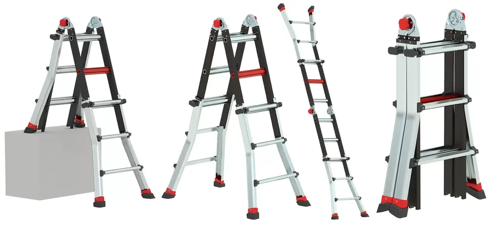 Altrex 503734 Varitrex Tele PRO+ Échelle télescopique pliante - hauteur de travail max. 4,9m - 4x4 échelons