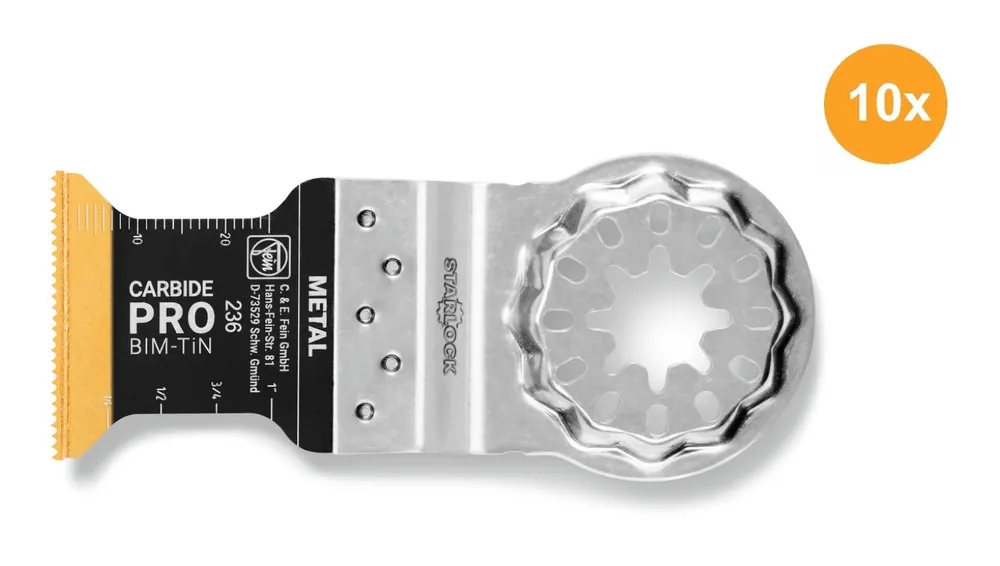 Fein 63502236240 Lame de scie E-Cut Carbide Pro (10pcs) - 35 x 45 mm