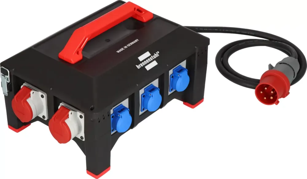 Brennenstuhl Professional BSV 5-32A répartiteur de courant en caoutchouc - H07RN-F5G6.0 CEE32A+2x16A, 6x230V - 2m
