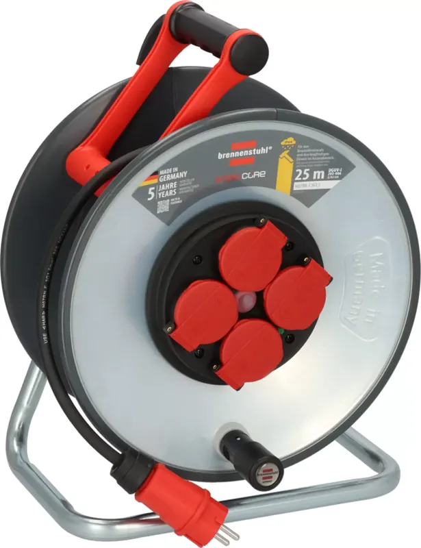 Brennenstuhl Professional SC 2100 SteelCore Enrouleur de câble H07RN-F 3G1,5 - IP44 - 25m - Noir