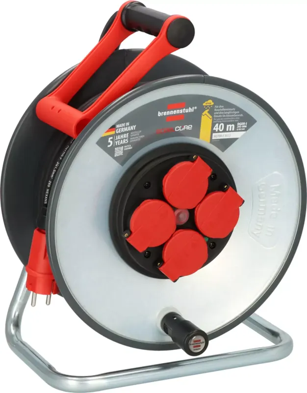 Brennenstuhl Professional SC 4100 SteelCore Enrouleur de câble H07RN-F 3G1,5 - IP44 - 40m - Noir