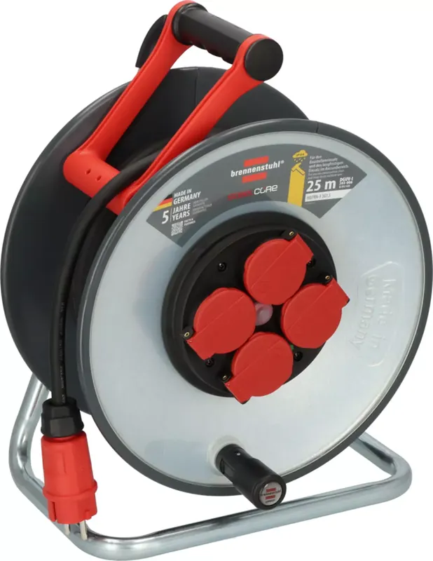Brennenstuhl Professional SC 2200 SteelCore Enrouleur de câble H07RN-F 3G2,5 - IP44 - 25m - Noir