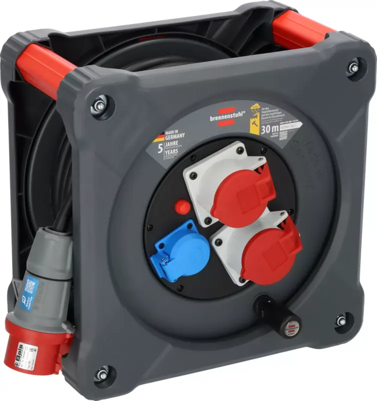 Brennenstuhl Professionnel KD 3200 C7 Cube de Chantier H07RN-F5G2,5 1x230V + 2x400V/16A - 30m - Noir