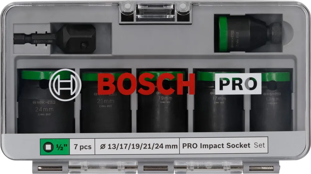 Bosch 2608003032 Jeu de douilles et d‘adaptateurs 7 pièces