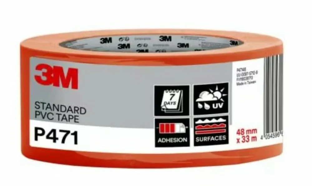 3M P471 Ruban PVC - 48 mm x 33 m - orange