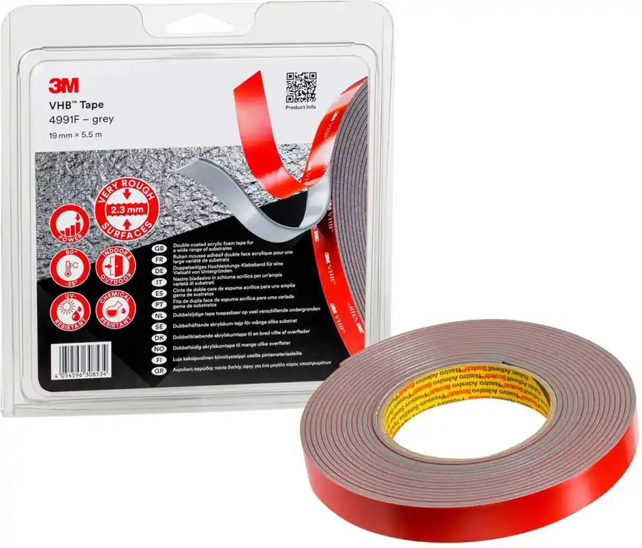 3M 4991F Ruban VHB transparent - 19 mm x 5,5 m x 2,3 mm
