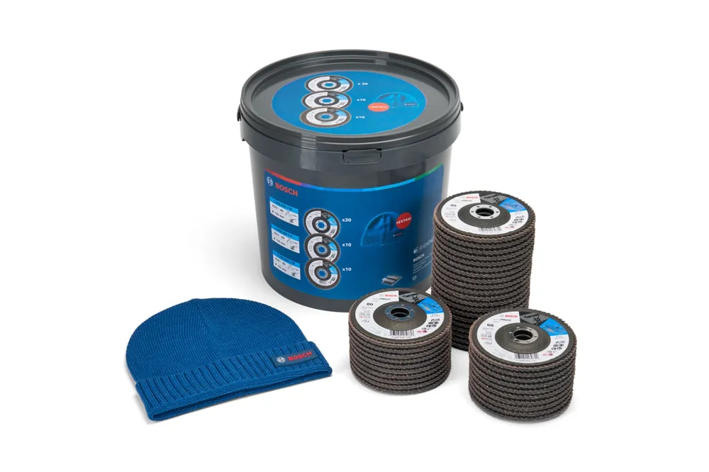Bosch 061599765W Jeu de disques à lamelles 40 pièces - 125mm + capuchon