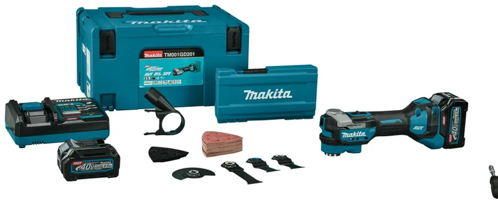 Makita TM001GD201 XGT 40V Max Li-ion Set multi-outils sans fil (2x 2.5Ah batterie) en Mbox