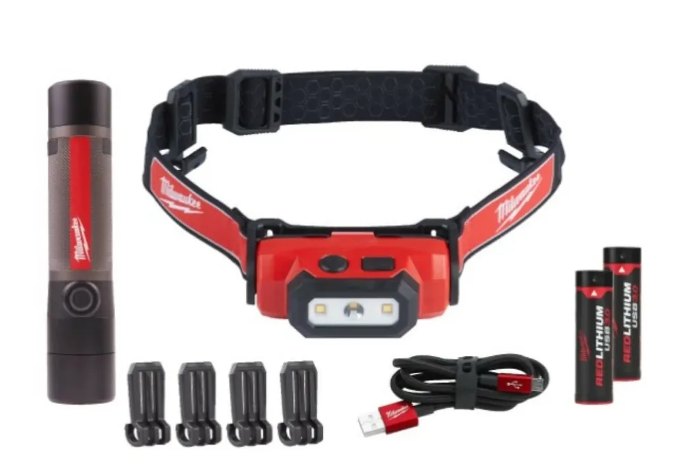 Milwaukee L4 FMHL2LED-302 Kit d‘éclairage - USB Rechargeable