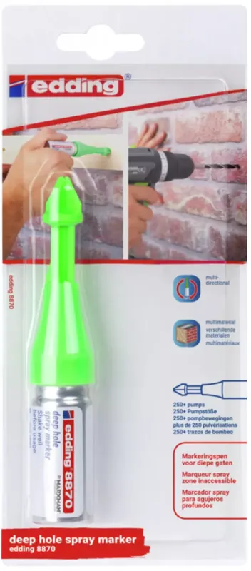 Edding ED061010 Spray de marquage trou profond - E-8870 blister vert - 1 pièce