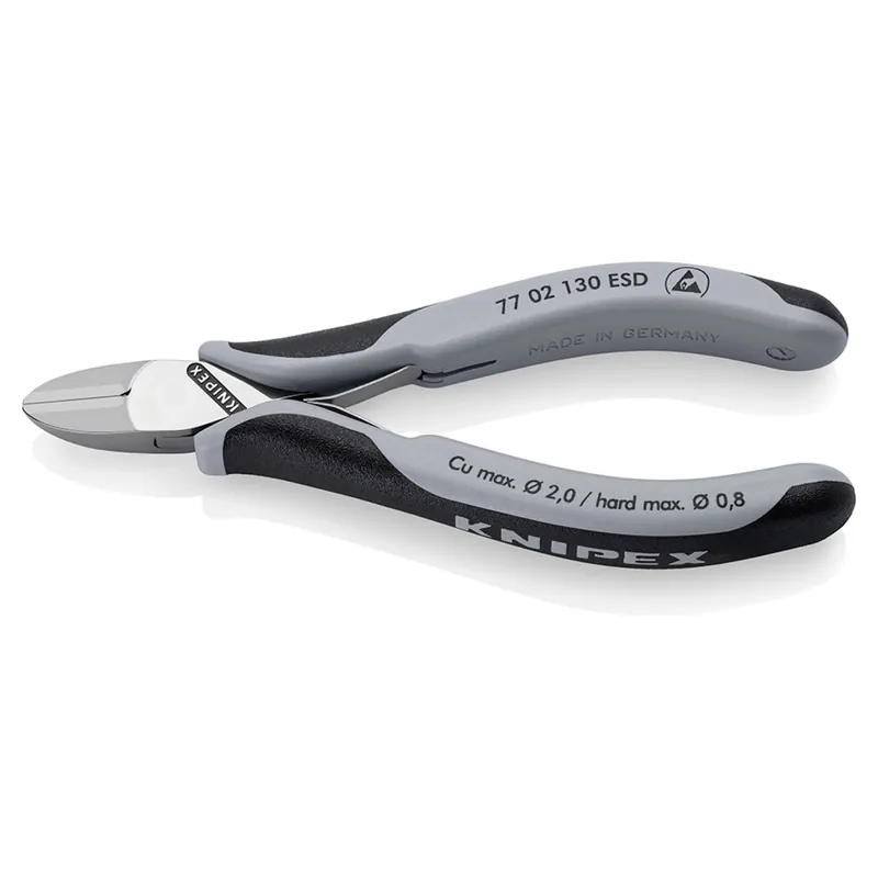 Knipex 77 02 130 ESD Pince coupante diagonale pour l‘électronique - 130mm