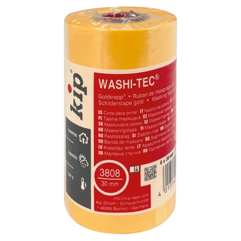 Kip ruban 3808 Washi-Tec Pocket - orange lot de 4 - 30mm x 30m