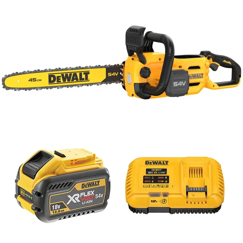 DeWALT DCMCS574X1 54V XR FLEXVOLT Set de Tronçonneuse à Batterie (1x Batterie 9.0Ah) - Sans balais - 45cm