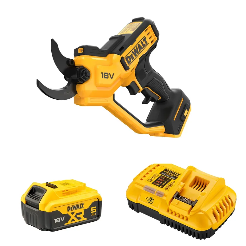 DeWALT DCMPP568P1 18V XR Li-Ion Set de Sécateurs Sans Fil (1x Batterie 5.0Ah) - 38mm