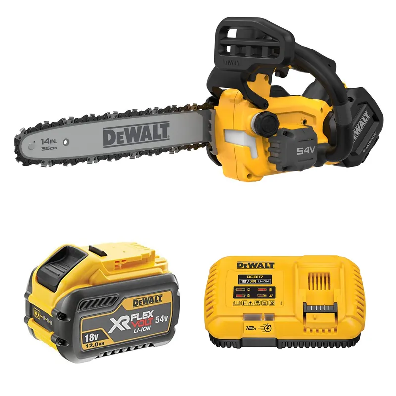 DeWALT DCMCST635X1 54V XR FLEXVOLT Ensemble de Tronçonneuse à Manche Supérieur sans Fil (1x Batterie 9.0Ah) - Moteur sans Balais - 35cm