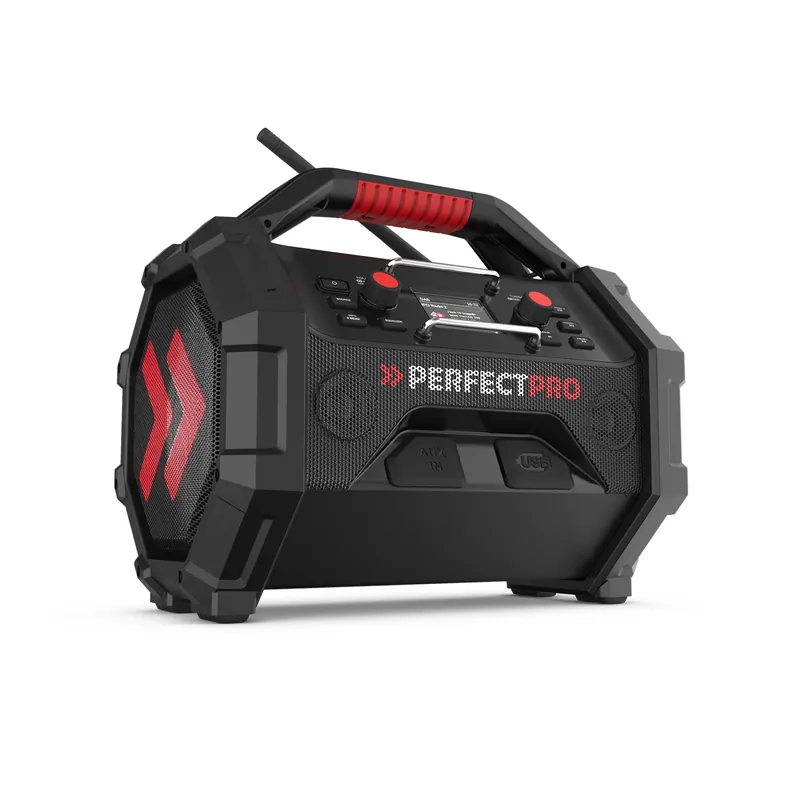 PerfectPro ROCKTAGON OCT-18V multi batterie Radio de chantier - FM RDS / DAB+ - Entrée AUX - Bluetooth