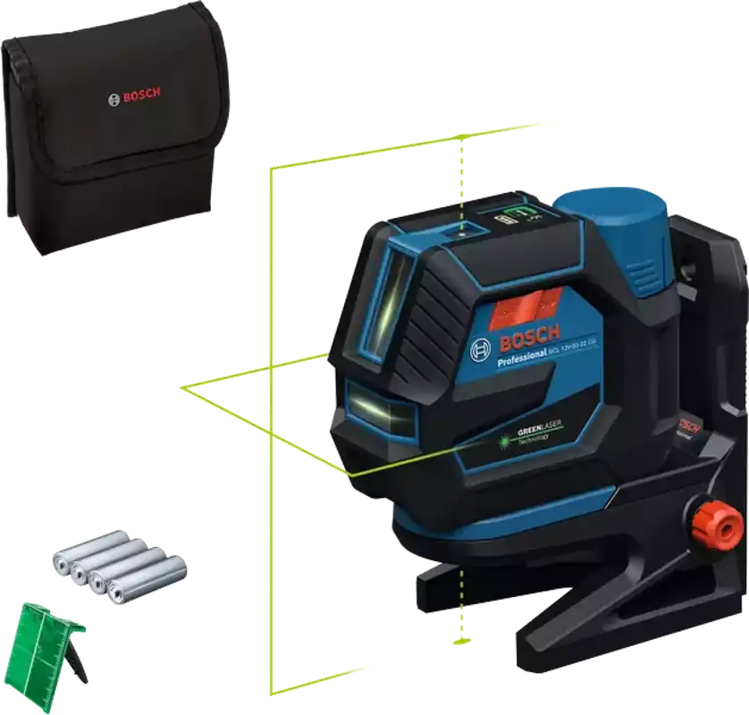 Bosch GCL 12V-50-22 CG 12V accu Niveau-laser croisé dans sac (y compris les batteries)