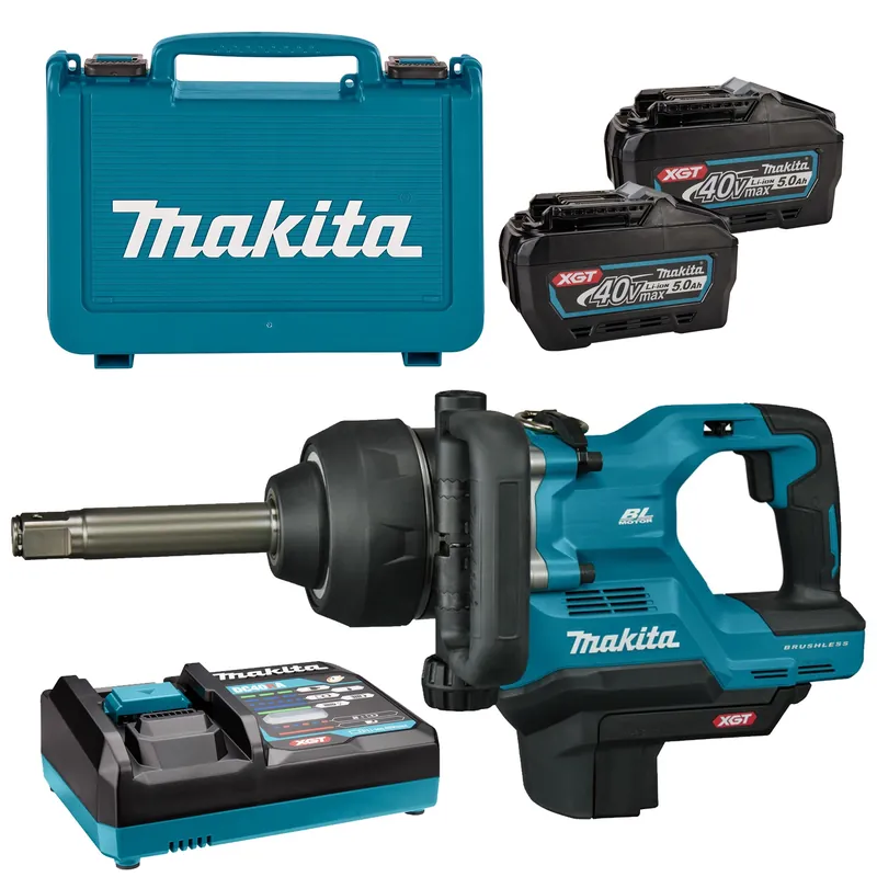 Makita TW010GT201 40V XGT Li-ion batterie Clé à chocs (2x batterie 5.0Ah) en mallette - 1" - 4000Nm